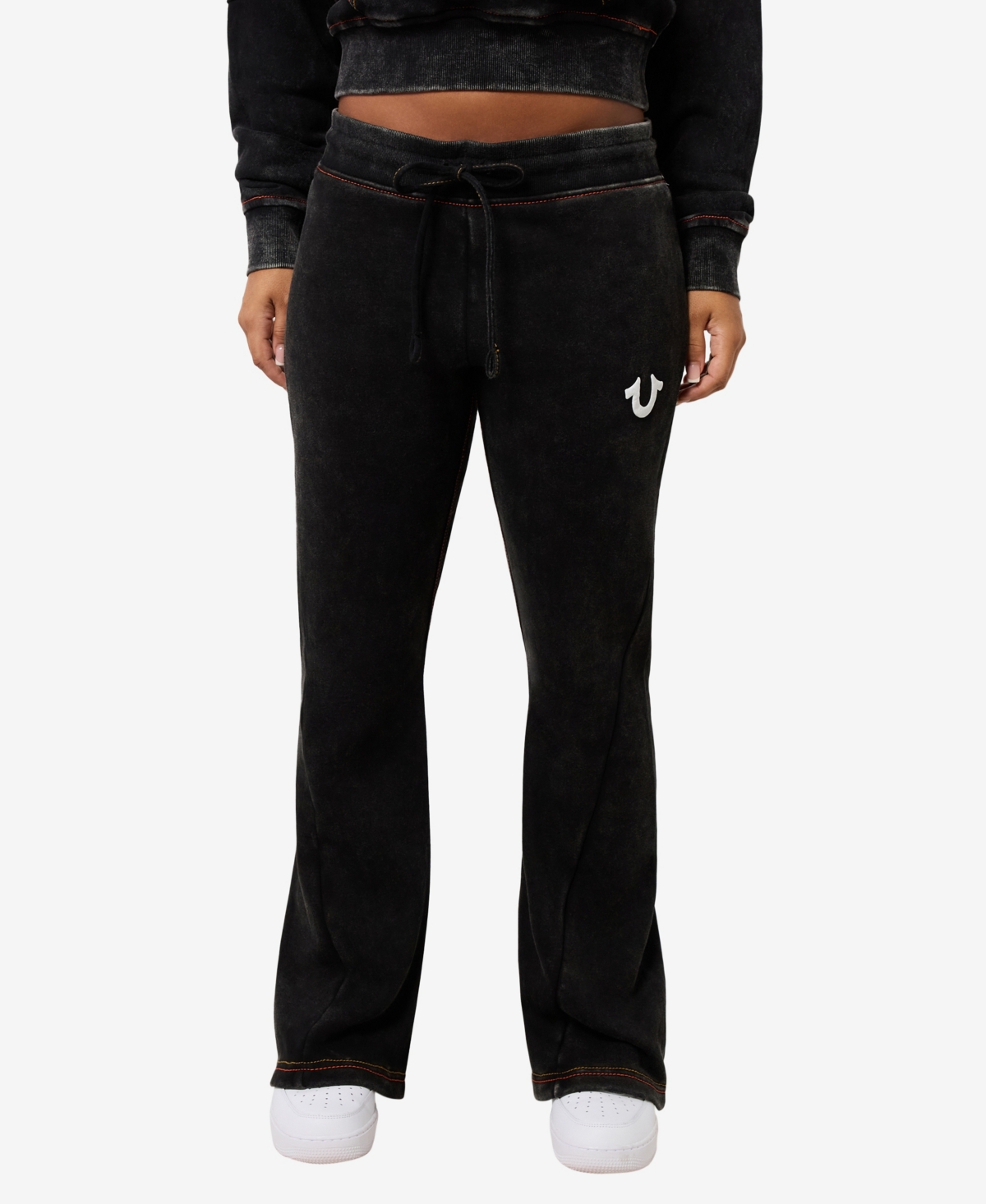 TRUE RELIGION WOMEN'S WASHED OLD MULTI LOW RISE PANTS 