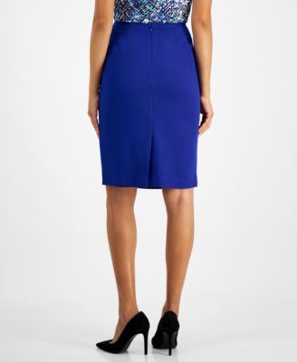 Women's Stretch-Crepe Knee-Length Pencil Skirt