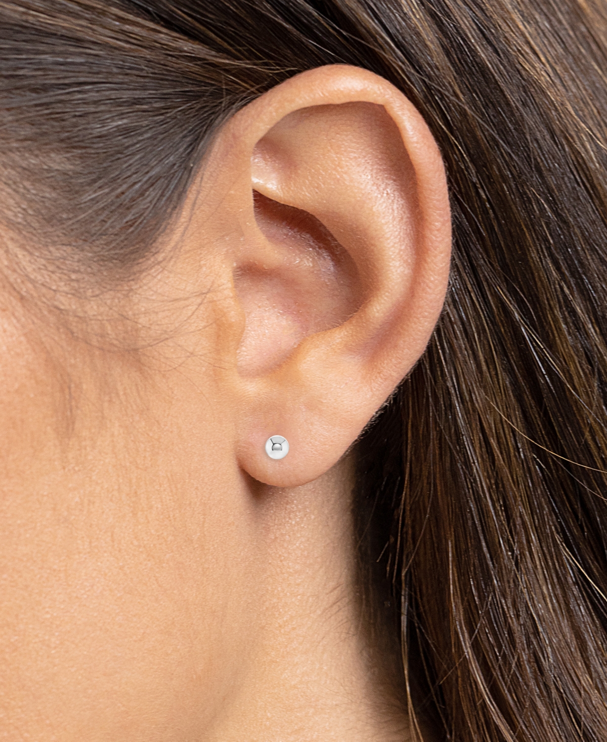 Giani Bernini Polished Ball Stud Earrings In Sterling Silver, Created For Macy's In Silver