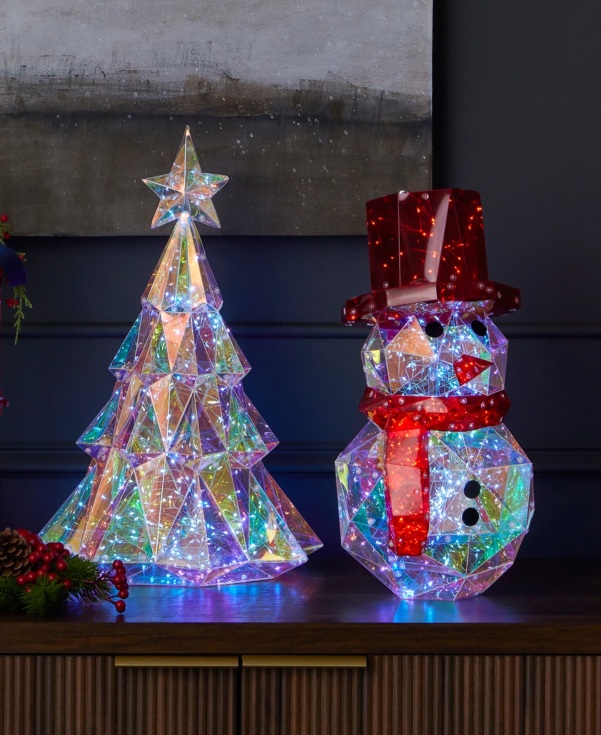 Seasonal Prismatic Diamond Christmas Tree Led Lights 18.89