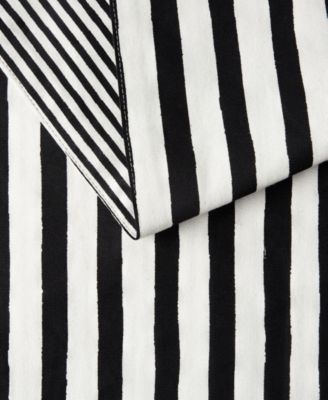 Hand Painted Shirting Stripe Table Runner, 15"x 72"