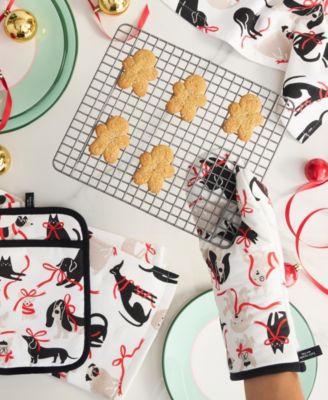 Holiday Pets Kitchen Towel, Oven Mitt & Potholder, Set of 4