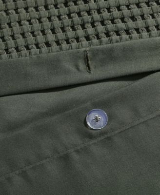 Solid Waffle 3-Pc. Duvet Cover Set, Full/Queen