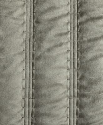 CLOSEOUT! Linear Stitch Velvet 3-Pc. Quilt Set, King