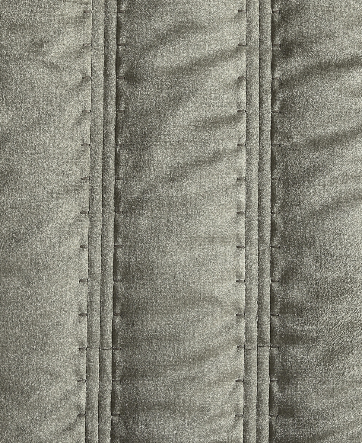 Vera Wang Closeout!  Linear Stitch Velvet 3-pc. Quilt Set, King In Gray