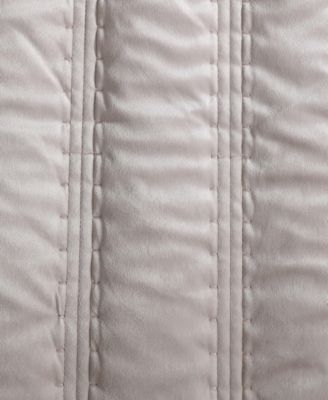 Linear Stitch Velvet 3-Pc. Quilt Set, King
