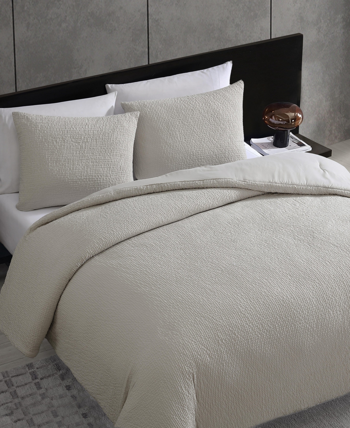 Vera Wang Puckered Texture 3-Pc. Comforter Set