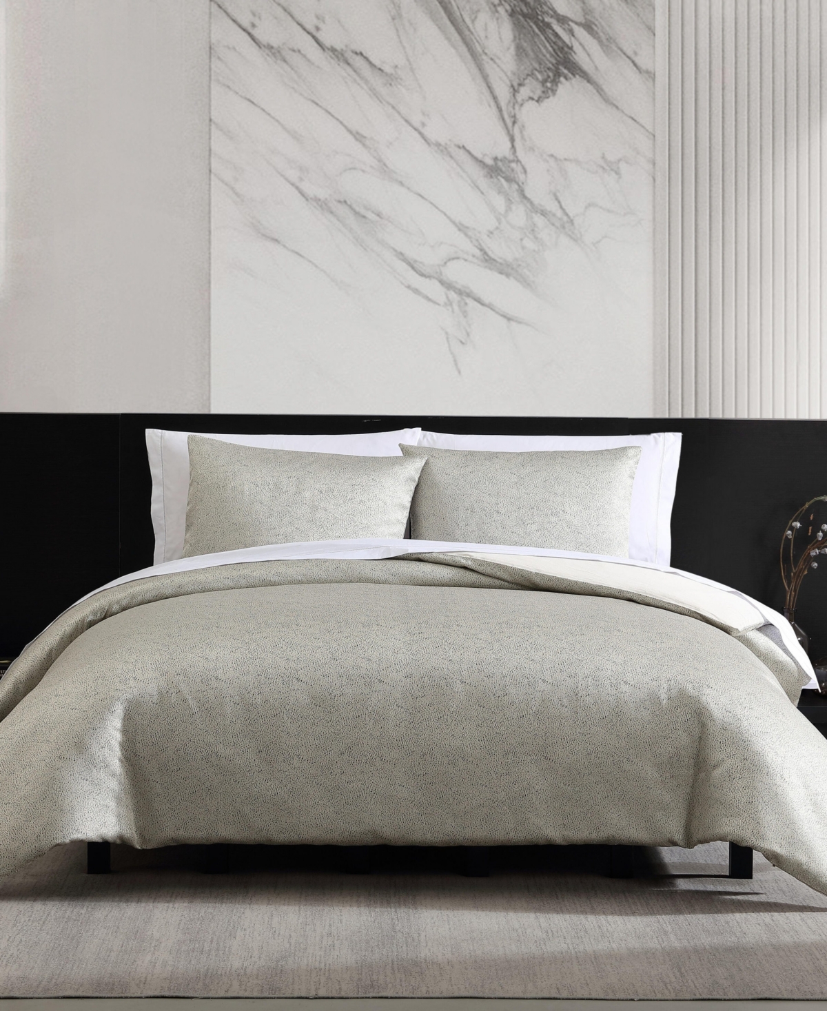 Closeout! Vera Wang Speckled Satin Weave 3-Pc. Comforter Set