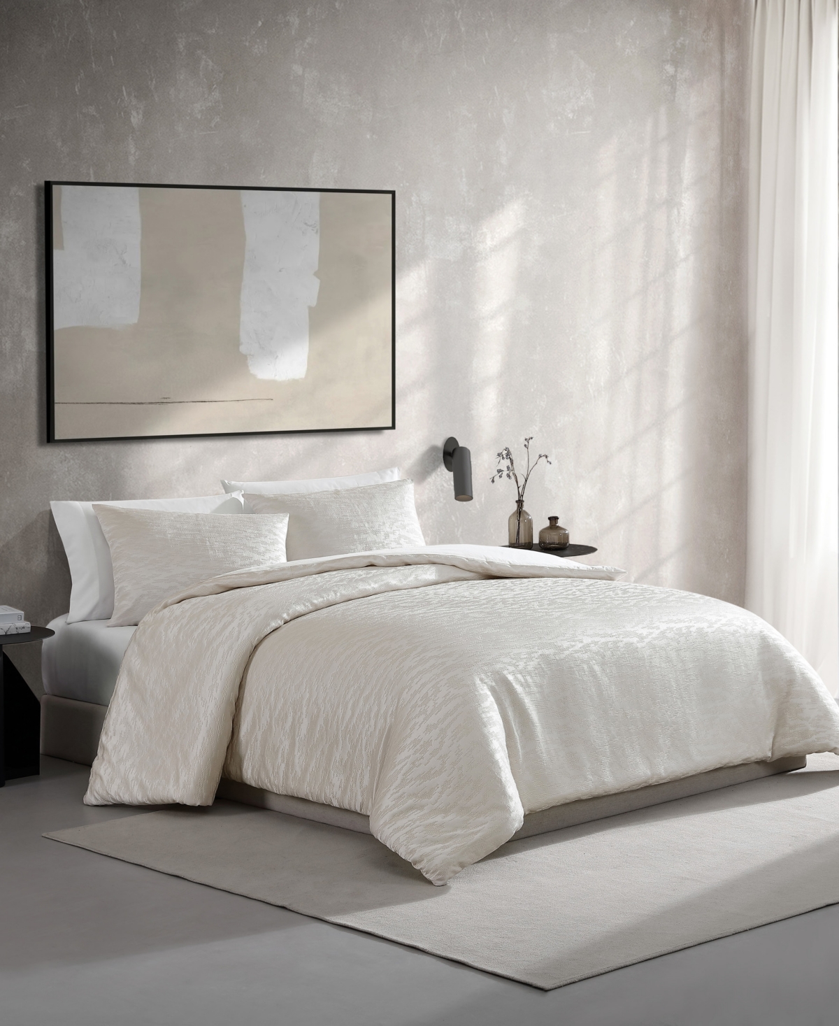 Closeout! Vera Wang Illusion Textured 3-Pc. Duvet Cover Set