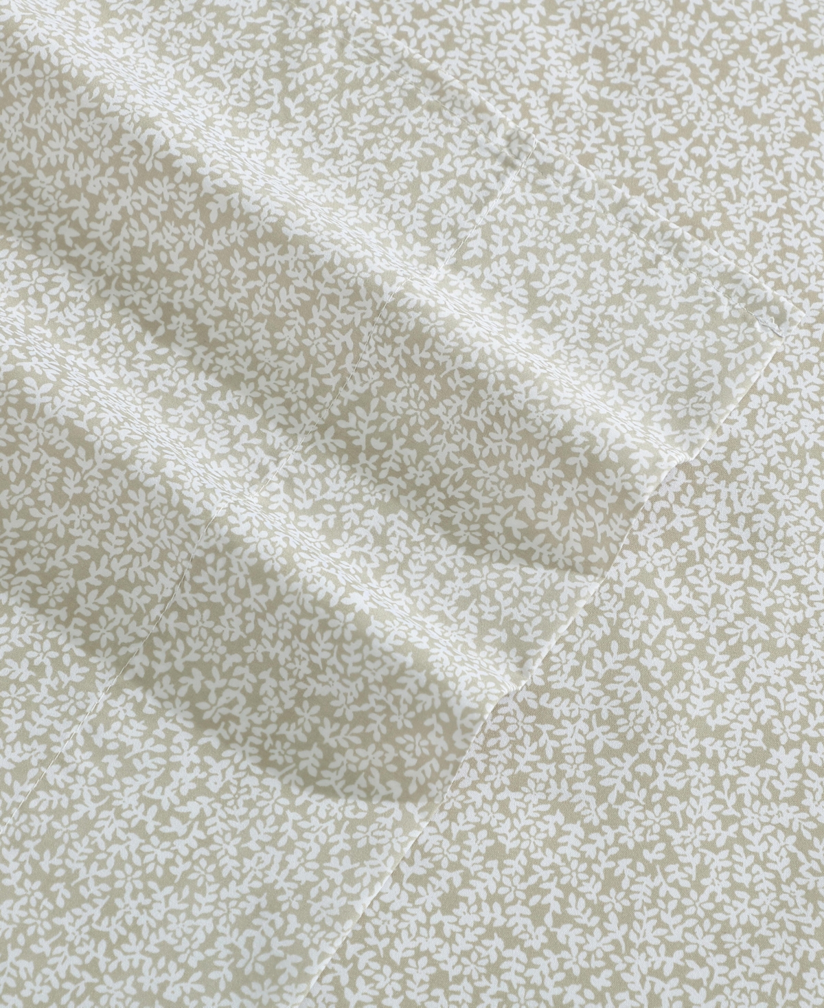 Kenneth Cole New York Microfiber 4 Piece Sheet Set, Twin In Beige Flowers