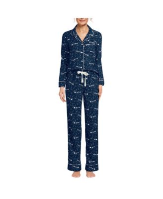 Women's Drapey Flannel 2 Piece Pajama Set - Top and Pants
