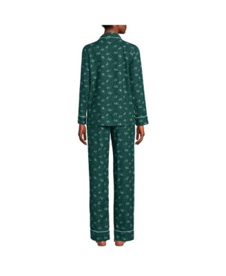 Women's Drapey Flannel 2 Piece Pajama Set - Top and Pants