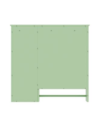 Wall Mounted Bathroom Storage Cabinet, Medicine Cabinets with large mirror door, adjustable shelves and three open storage levels(Not Include Bathroom Vanity)