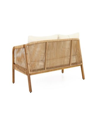 Streamdale Acacia Wood Patio Set with Soft Cushions and Coffee Table