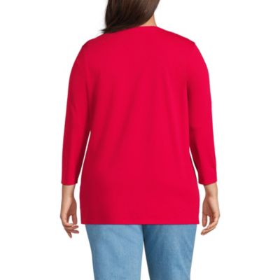 Plus Size 3/4 Sleeve Cotton Supima Tunic