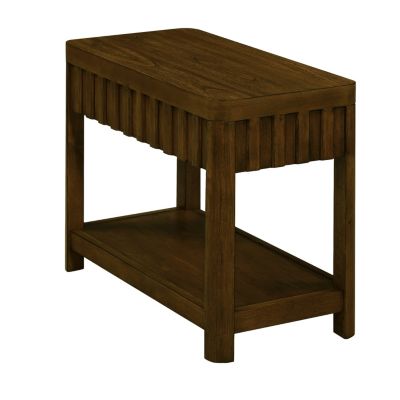 Farmhouse End Table with Storage & Solid Legs