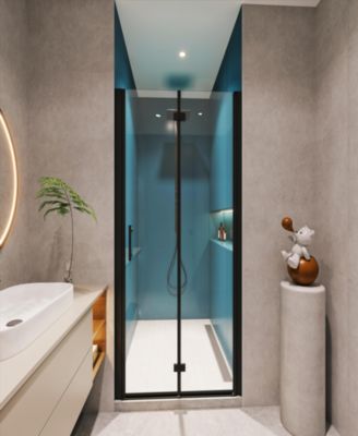 1 3/8" adjustment, universal pivot shower door, with 1/4" tempered glass