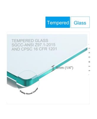 1 3/8" adjustment, universal pivot shower door, with 1/4" tempered glass