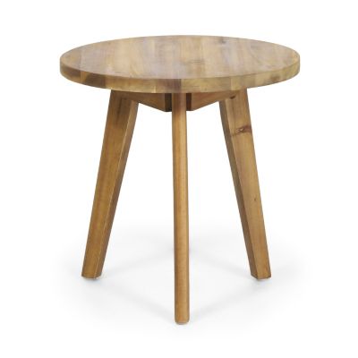 Streamdale Groovy Mod Round End Table With Customizable Top