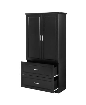 Streamdale Modern Black Bathroom Cabinet with Adjustable Shelf