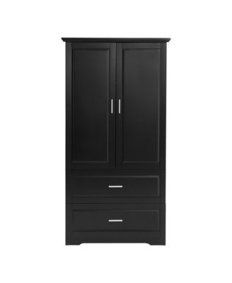 Streamdale Modern Black Bathroom Cabinet with Adjustable Shelf