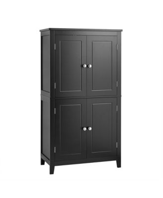 Freestanding 4-Door Bathroom Storage Cabinet