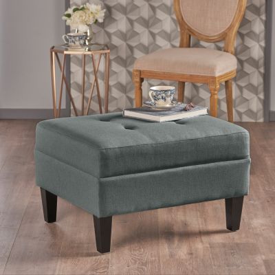 Plush Ottoman with Birch Legs Comfort, Style, and Durability