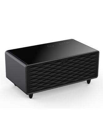 Modern Smart Coffee Table with Fridge, Bluetooth, Wireless Charging