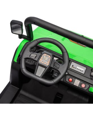 24V XXXL Kids Ride On UTV W/Parents Remote Control, Two-seater, Automatic tipping bucket, Rear wheel suspension, Slow start, Portable handle, Safety Belt, LED light, USB, MP3,Bluetooth, Horn for Kids