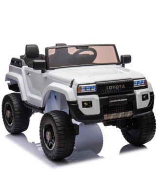 24V Two-seater Kids Ride On Car W/Parents Remote Control, Licensed Toyota LC250,110w Motors, With Shovel, Three-point Seat Belt, Slow Start, Speed adjustment, Bluetooth, Music for Kids Aged 3+.