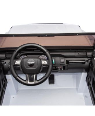 24V Two-seater Kids Ride On Car W/Parents Remote Control, Licensed Toyota LC250,110w Motors, With Shovel, Three-point Seat Belt, Slow Start, Speed adjustment, Bluetooth, Music for Kids Aged 3+.