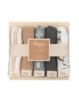 Infants Ezra Woodland Animal Wash Cloth, 5-Pc. Set