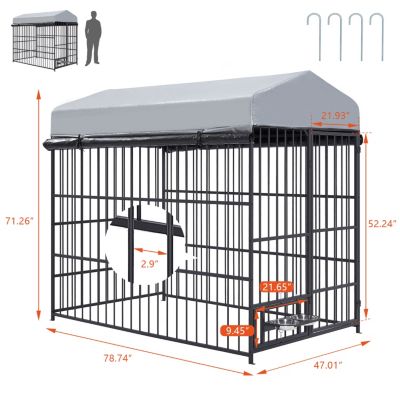 Streamdale Large Dog Kennel with Roof (6.6' x 3.9' x 5.9')
