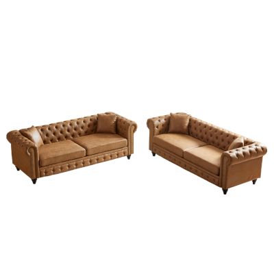 Modern 6-Seat Sofa with Cushions