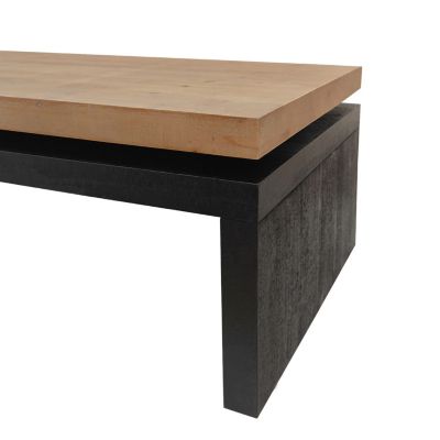 Wood 2-Tier Living Room Coffee Table