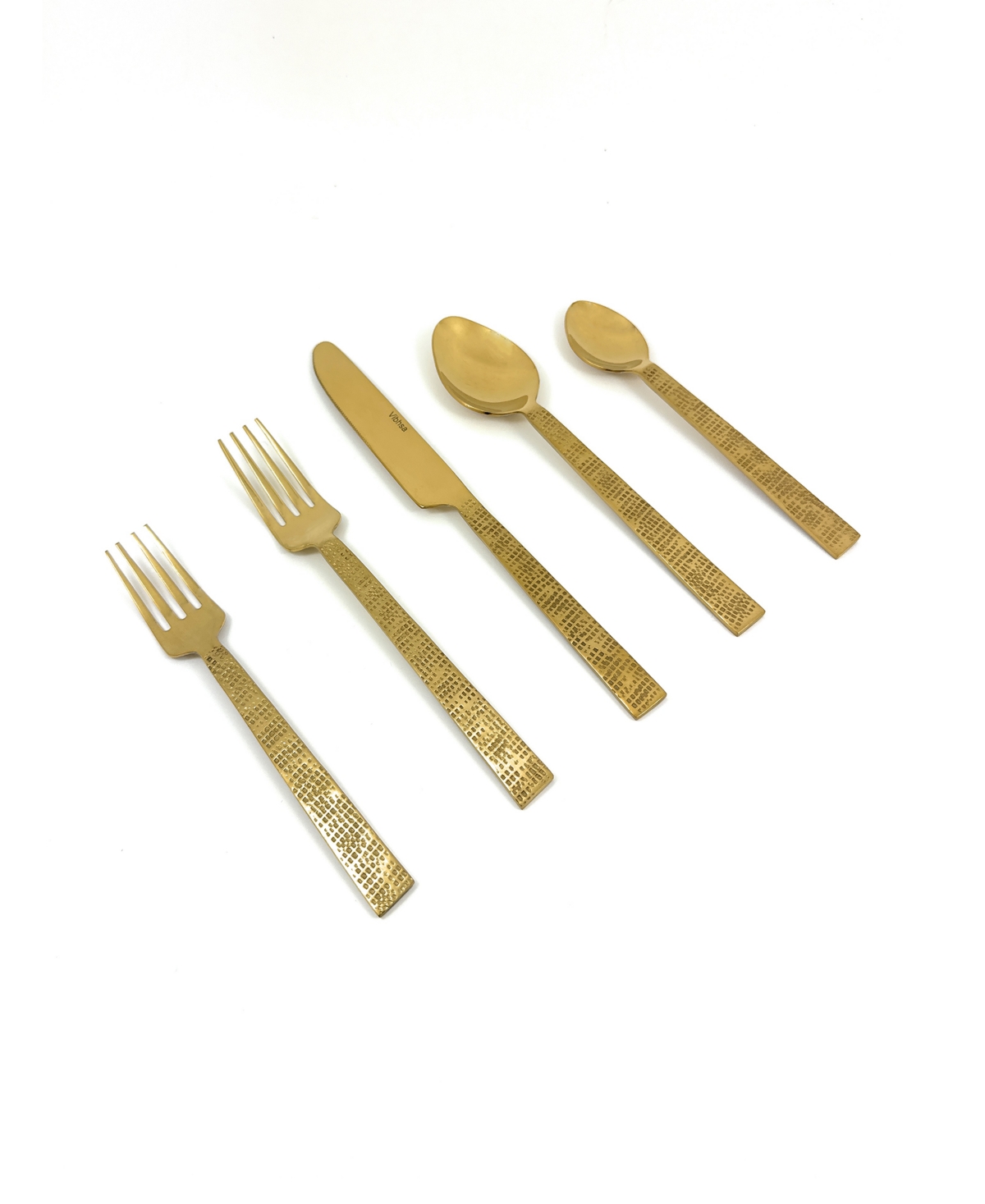 Vibhsa Rustic 20-pc. Flatware Set, Serving For 4 In Rustic Golden