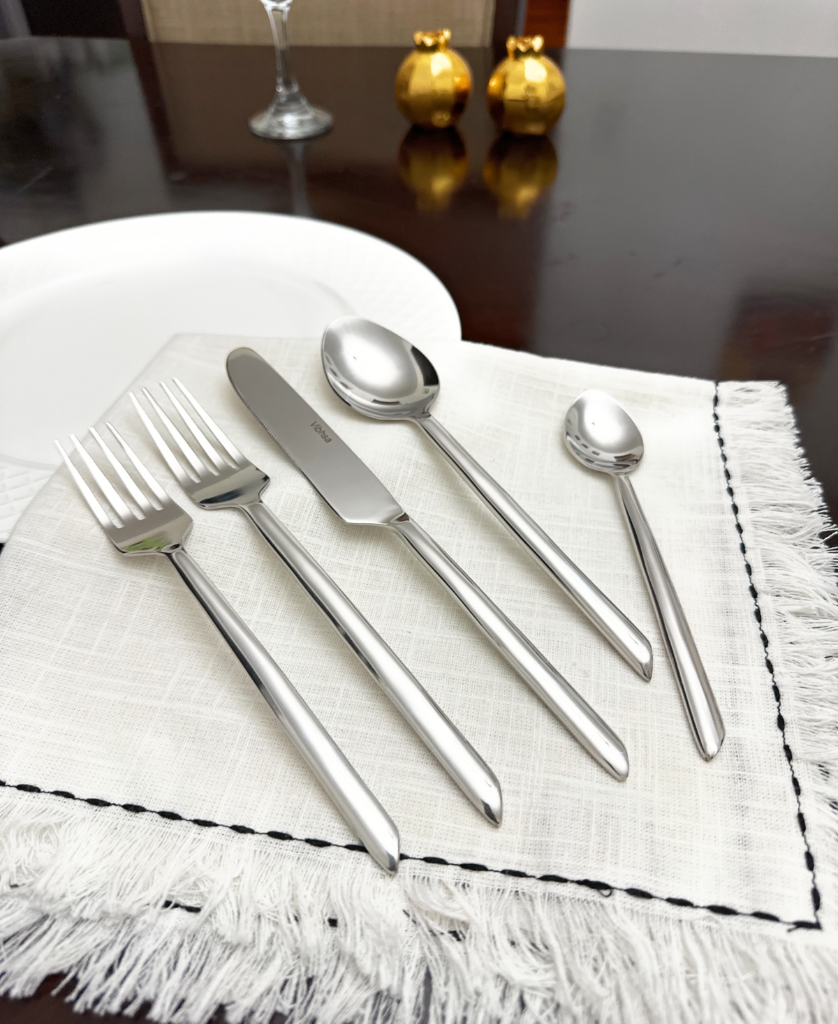 VIBHSA SIDE CUT 20-PC. FLATWARE SET, SERVING FOR 4 