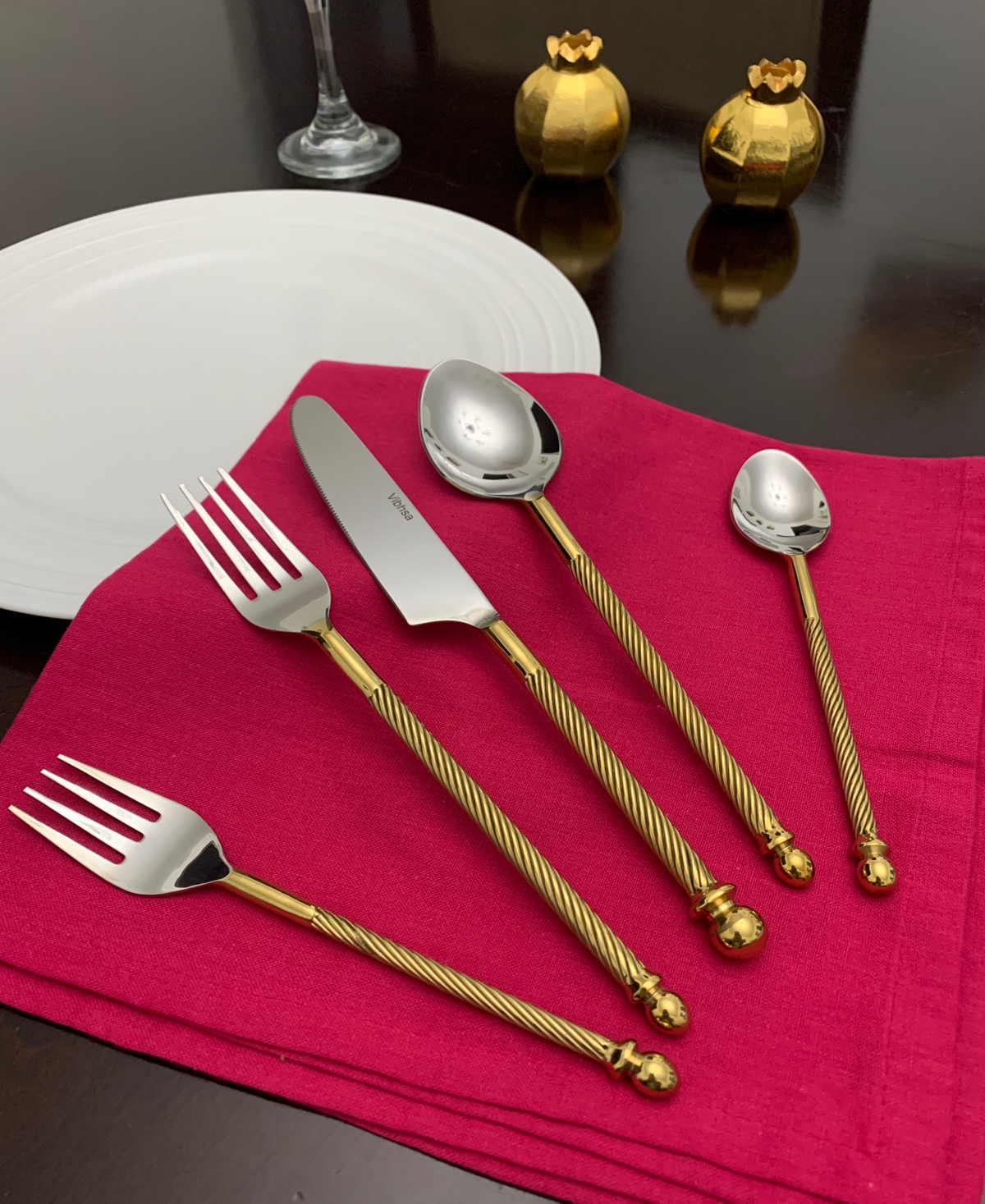 VIBHSA SWIRL 20-PC. FLATWARE SET, SERVING FOR 4 