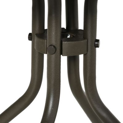 3-Piece Outdoor Gliders Set Bistro Set with Steel Frame, Tempered Glass Top Table for Patio, Garden, Backyard, Lawn, Cream White