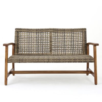 Streamdale Hampton Wood + Wicker Loveseat