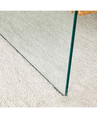  Chic Coffee Table with Drawers and Tempered Glass