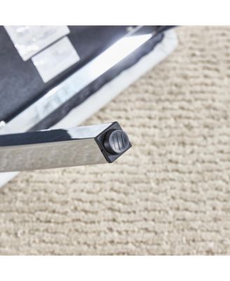 Table and chair set, modern dining table, tempered glass tabletop and silver-colored leg table, soft and comfortable dining chair, perfect for dinner, meetings, home and office decor