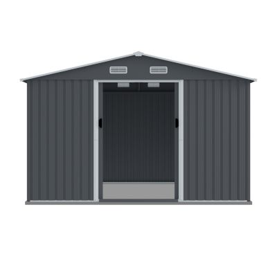Outdoor Storage Shed 8 x 12 FT Large Metal Tool Sheds with Window