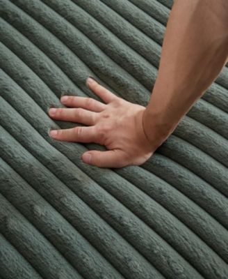 62.5-Inch Corduroy Sponge Sofa Lounge Chair, No Assembly Required, Fluffy Modern Sleeper Chair for Indoor Living Room Bedroom