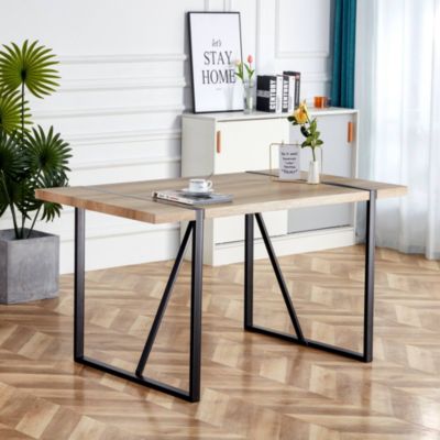 Streamdale Rustic Industrial Dining Table (55x31x30in