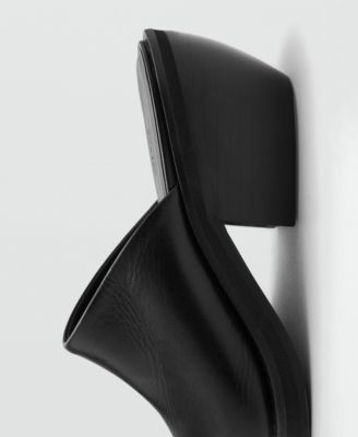 MANGO Women's Metallic Toe Leather Shoes