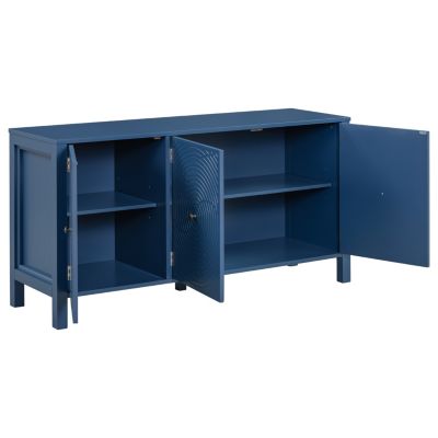 Streamdale Elegant 3-Door Sideboard with Curved Swirls