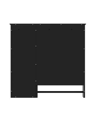 Wall Mounted Bathroom Storage Cabinet, Medicine Cabinets with large mirror door, adjustable shelves and three open storage levels(Not Include Bathroom Vanity