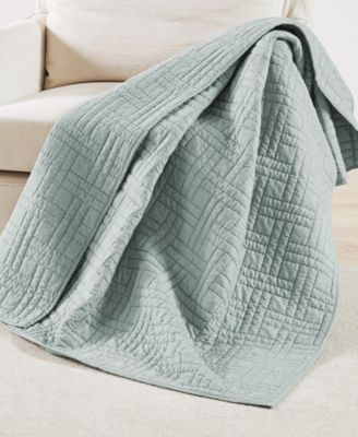 Melange Stitch Stitching Quilted Throw, 50" x 60"