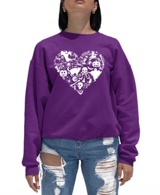Women's Halloween Heart Art Crewneck Sweatshirt